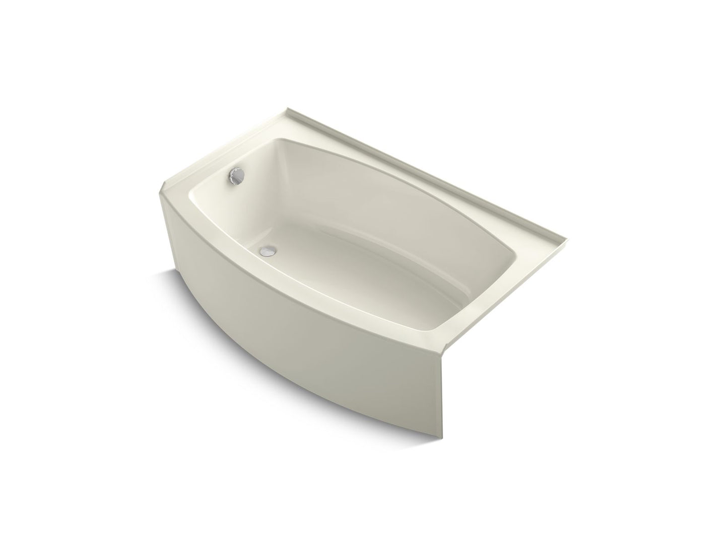 KOHLER K-1118-LA-96 Expanse 60" X 30" Alcove Bath, Left Drain In Biscuit