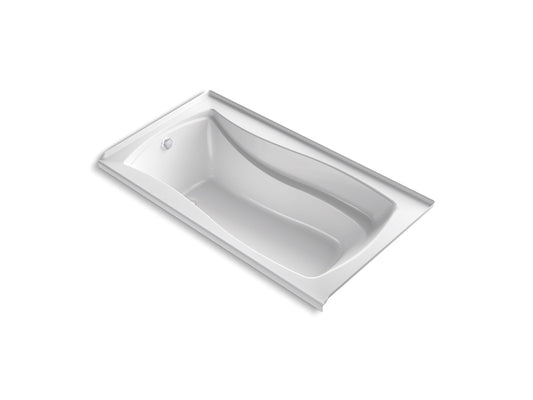 KOHLER K-1224-GHLW-0 Mariposa 66" X 36" Alcove Heated Bubblemassage Air Bath With Bask Heated Surface, Left Drain In White