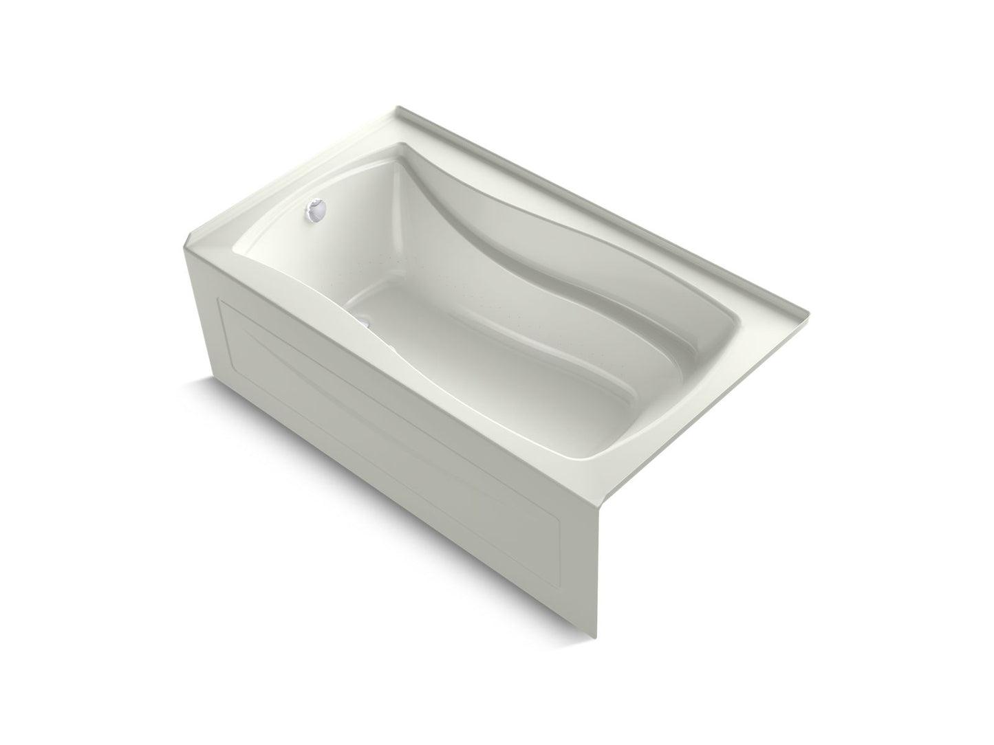KOHLER K-1224-GHLAW-NY Mariposa 66" X 36" Alcove Heated Bubblemassage Air Bath With Bask Heated Surface, Left Drain In Dune