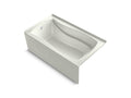 KOHLER K-1224-GHLAW-NY Mariposa 66" X 36" Alcove Heated Bubblemassage Air Bath With Bask Heated Surface, Left Drain In Dune