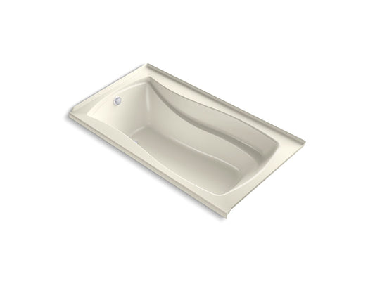 KOHLER K-1224-GHLW-96 Mariposa 66" X 36" Alcove Heated Bubblemassage Air Bath With Bask Heated Surface, Left Drain In Biscuit