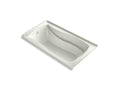 KOHLER K-1224-GHLW-NY Mariposa 66" X 36" Alcove Heated Bubblemassage Air Bath With Bask Heated Surface, Left Drain In Dune