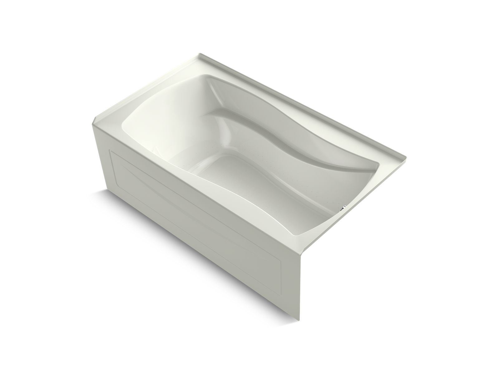 KOHLER K-1224-GHRA-NY Mariposa 66" X 36" Alcove Heated Bubblemassage Air Bath, Right Drain In Dune