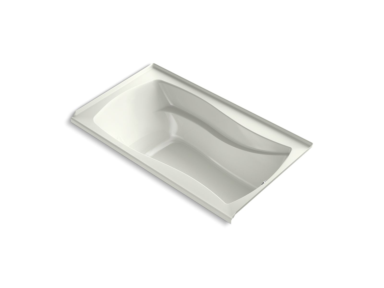 KOHLER K-1224-GHRF-NY Mariposa 66" X 36" Alcove Heated Bubblemassage Air Bath, Right Drain In Dune