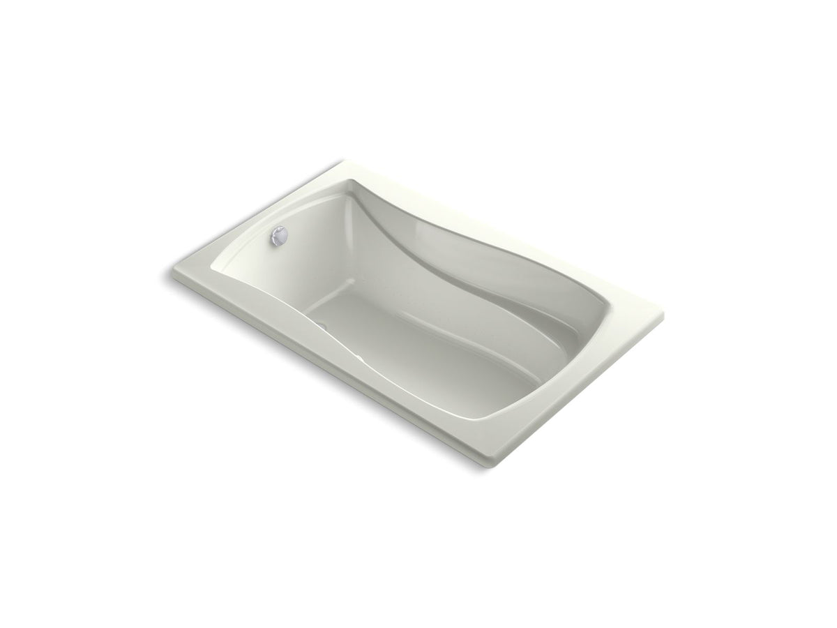 KOHLER K-1239-GHW-NY Mariposa 60" X 36" Drop-In Heated Bubblemassage Air Bath With Bask Heated Surface In Dune