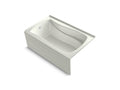 KOHLER K-1239-GHLA-NY Mariposa 60" X 36" Alcove Heated Bubblemassage Air Bath, Left Drain In Dune
