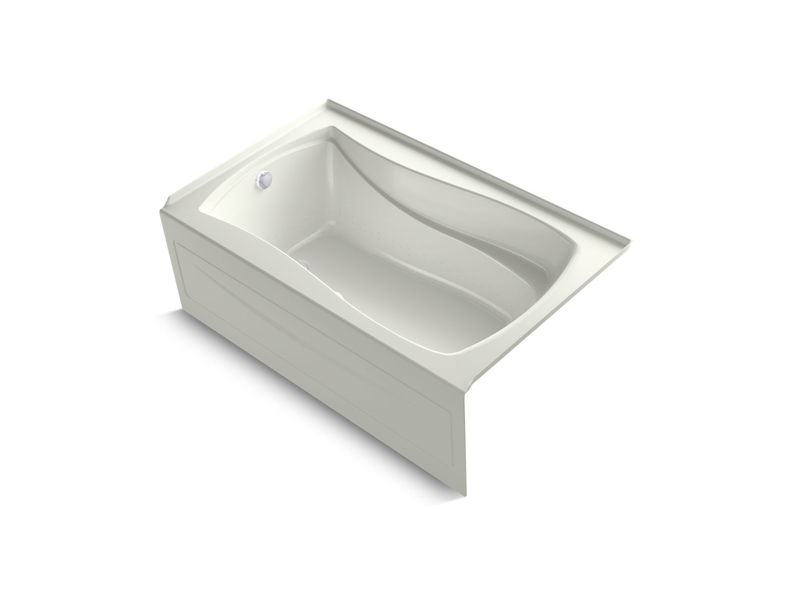 KOHLER K-1239-GHLA-NY Mariposa 60" X 36" Alcove Heated Bubblemassage Air Bath, Left Drain In Dune