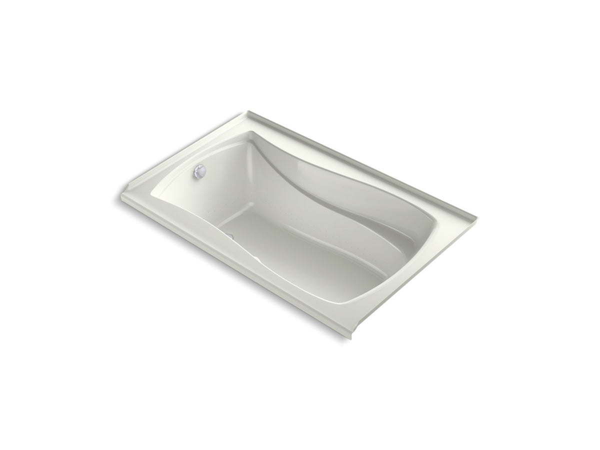 KOHLER K-1239-GHLW-NY Mariposa 60" X 36" Alcove Heated Bubblemassage Air Bath With Bask Heated Surface, Left Drain In Dune
