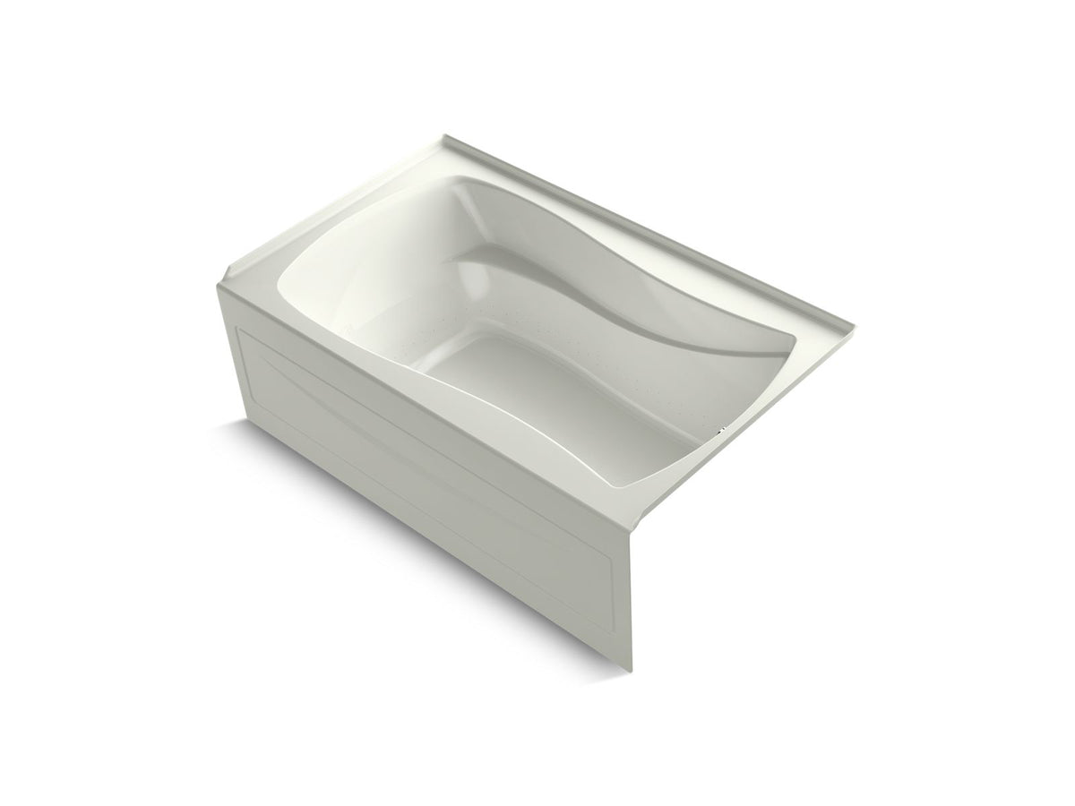 KOHLER K-1239-GHRAW-NY Mariposa 60" X 36" Alcove Heated Bubblemassage Air Bath With Bask Heated Surface, Right Drain In Dune