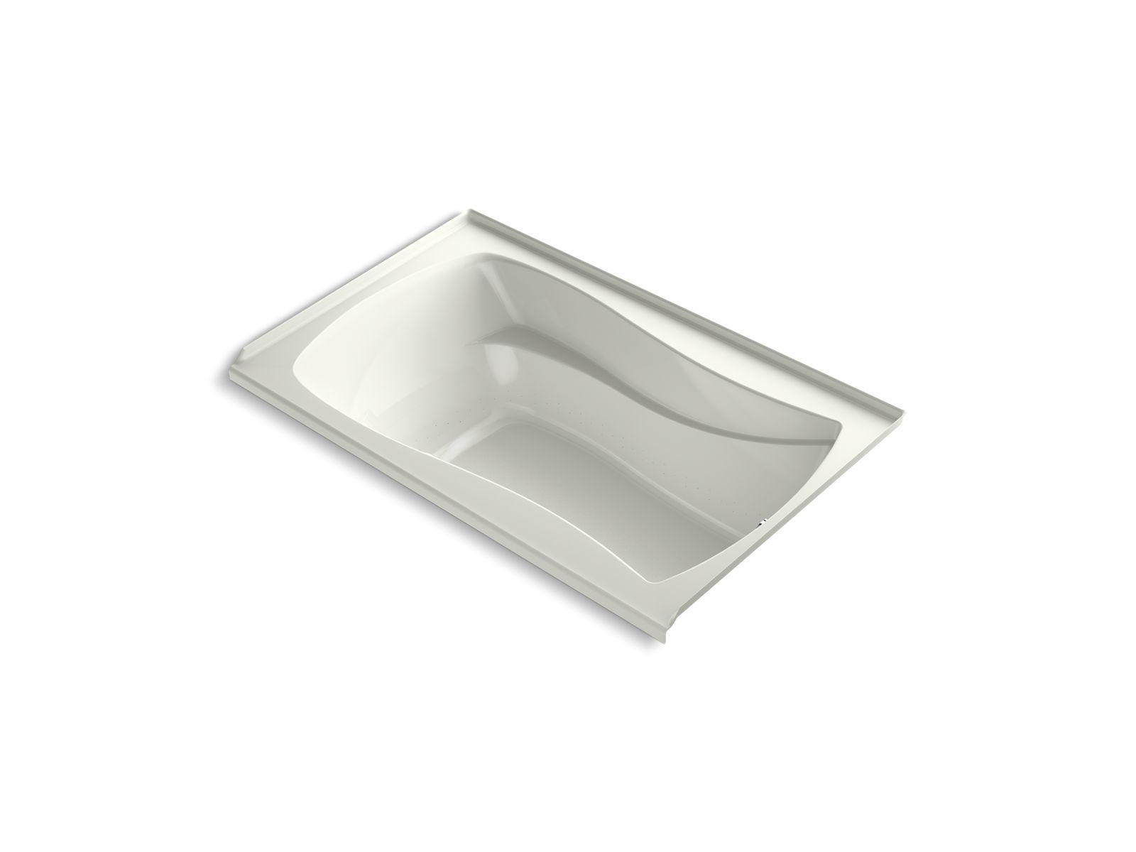 KOHLER K-1239-GHRW-NY Mariposa 60" X 36" Alcove Heated Bubblemassage Air Bath With Bask Heated Surface, Right Drain In Dune