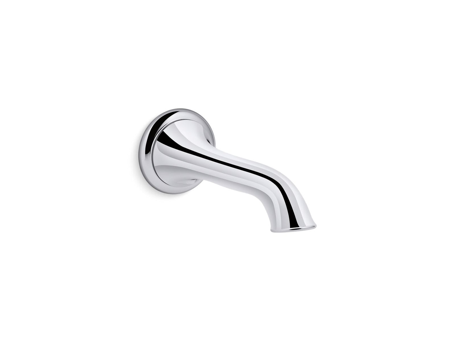 KOHLER K-72791-CP Artifacts Wall-Mount Bath Spout With Flare Design In Polished Chrome
