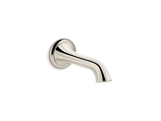 KOHLER K-72791-SN Artifacts Wall-Mount Bath Spout With Flare Design In Vibrant Polished Nickel