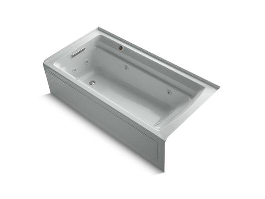 KOHLER K-1124-LAW-95 Archer 72" X 36" Alcove Whirlpool Bath With Bask Heated Surface, Left Drain In Ice Grey