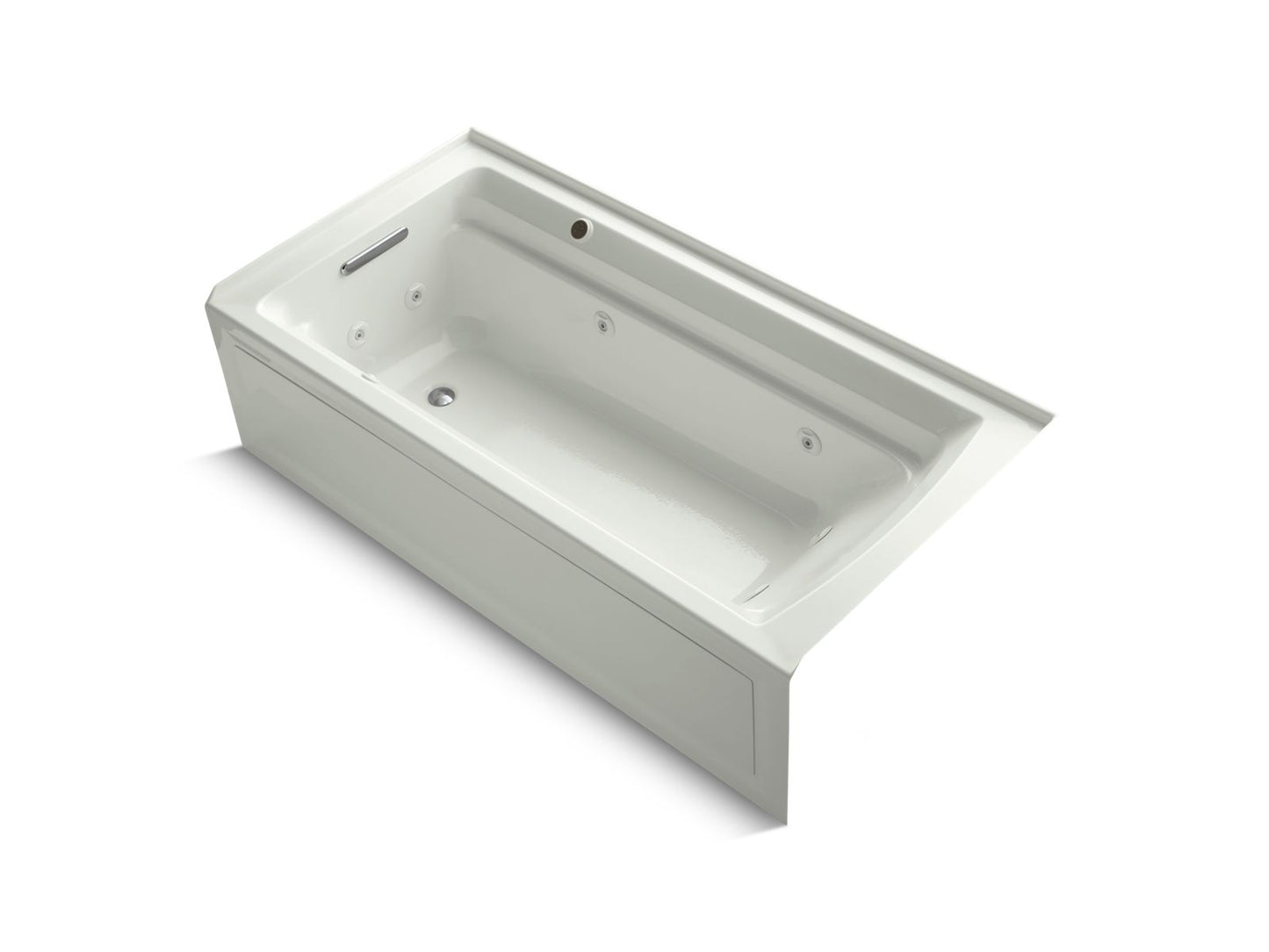 KOHLER K-1124-LAW-NY Archer 72" X 36" Alcove Whirlpool Bath With Bask Heated Surface, Left Drain In Dune