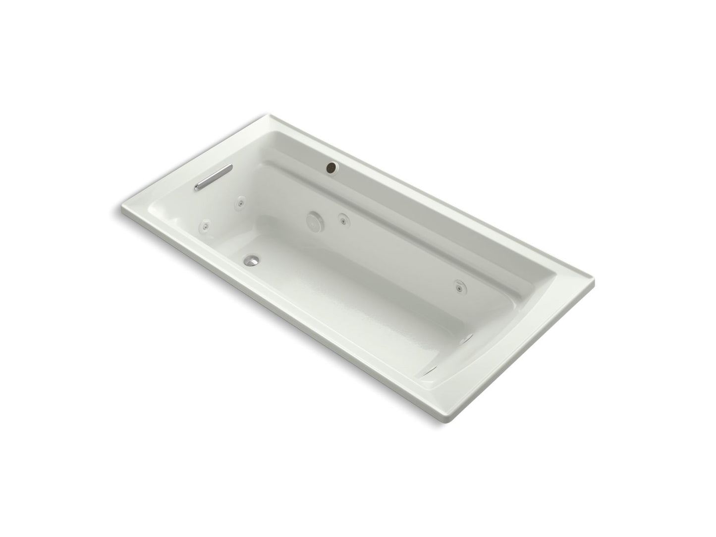 KOHLER K-1124-W1-NY Archer 72" X 36" Drop-In Whirlpool Bath With Bask Heated Surface In Dune