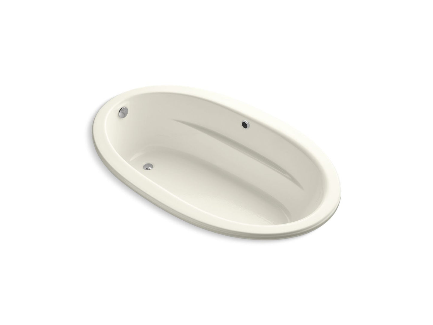 KOHLER K-1163-W1-96 Sunward 60" X 42" Drop-In Bath With Bask Heated Surface In Biscuit