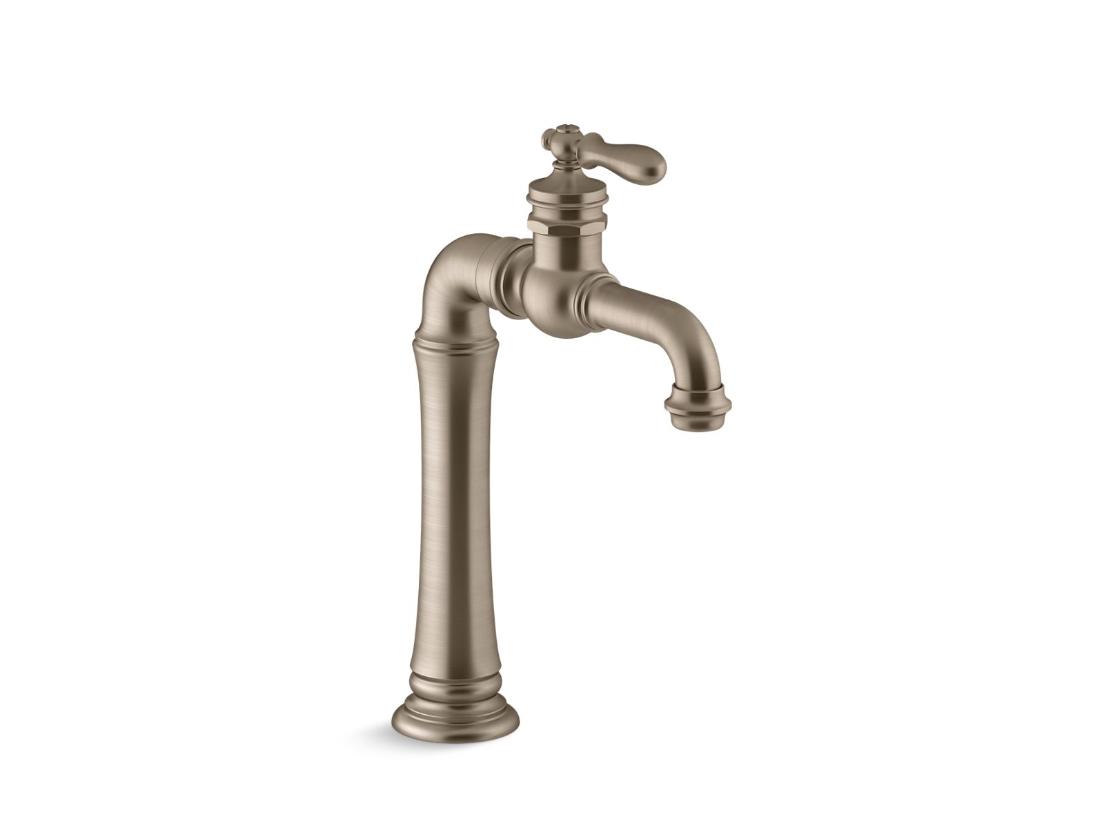 KOHLER K-72763-9M-BV Artifacts Gentleman'S Single-Handle Bathroom Sink Faucet, 1.2 Gpm In Vibrant Brushed Bronze