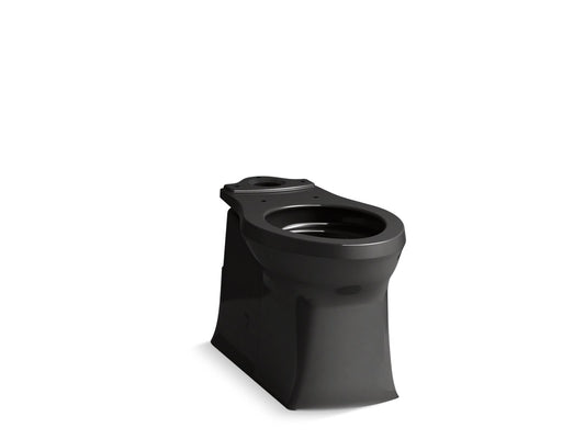 KOHLER K-33812-7 Corbelle Tall Elongated Toilet Bowl With Skirted Trapway In Black Black