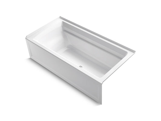 KOHLER K-1125-RAW-0 Archer 72" X 36" Alcove Bath With Bask Heated Surface, Alcove, Right Drain In White