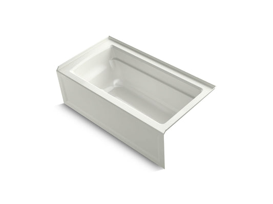 KOHLER K-1123-RA-NY Archer 60" X 32" Alcove Bath, Right Drain In Dune