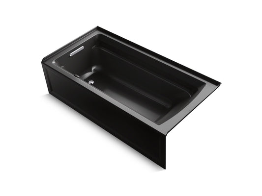 KOHLER K-1125-LA-7 Archer 72" X 36" Alcove Bath, Left Drain In Black Black