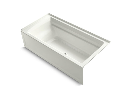 KOHLER K-1125-RA-NY Archer 72" X 36" Alcove Bath, Right Drain In Dune