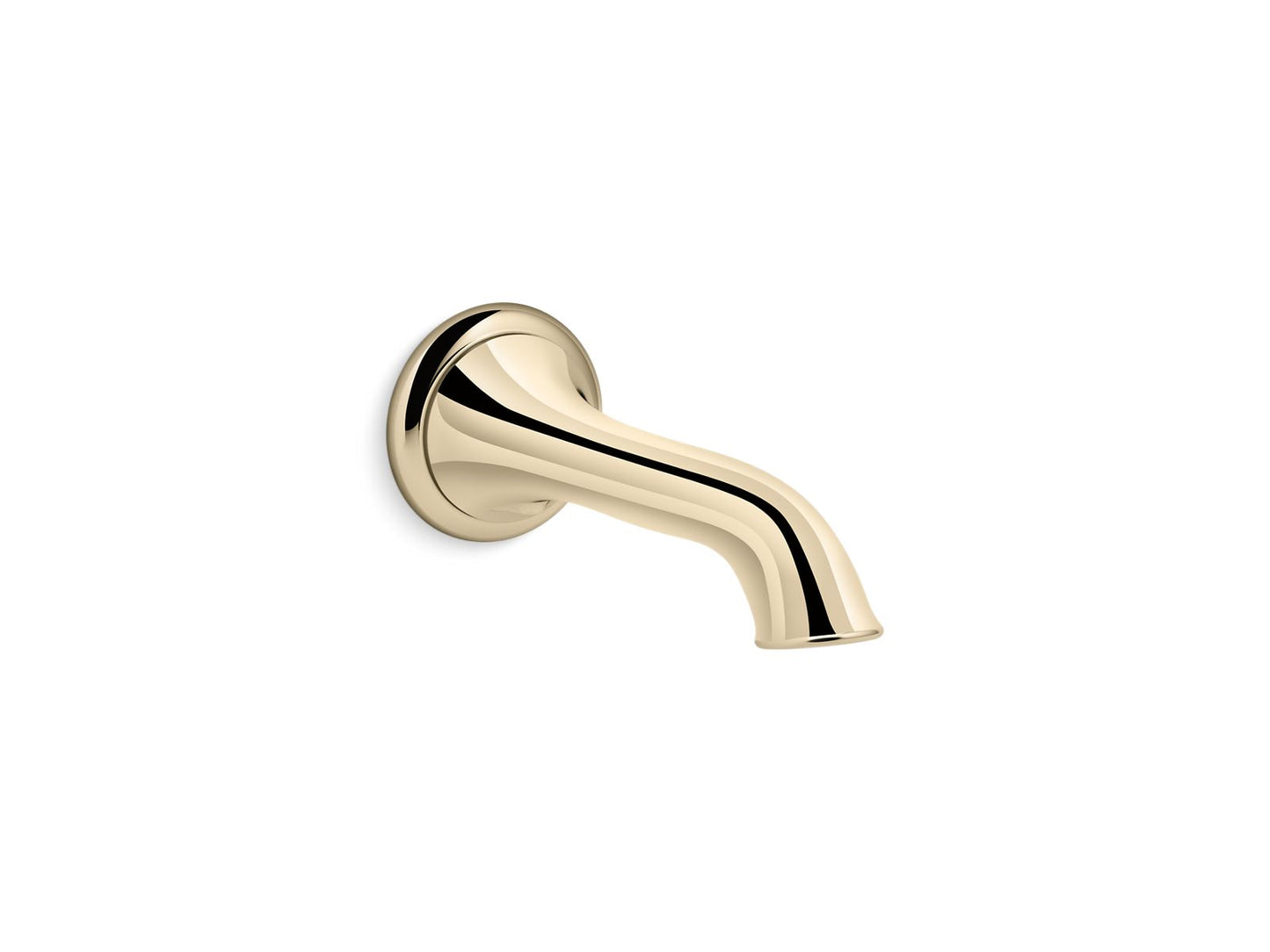 KOHLER K-72791-AF Artifacts Wall-Mount Bath Spout With Flare Design In Vibrant French Gold