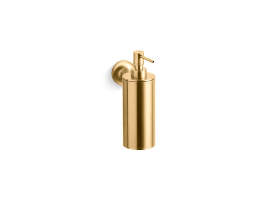 KOHLER K-14380-2MB Purist Wall-Mount Soap/Lotion Dispenser In Vibrant Brushed Moderne Brass