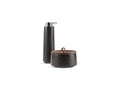 KOHLER K-29591-TB2-HB1 Bente Two-Piece Countertop Accessory Set, Ebony Pearl In Shagreen Ebony Pearl