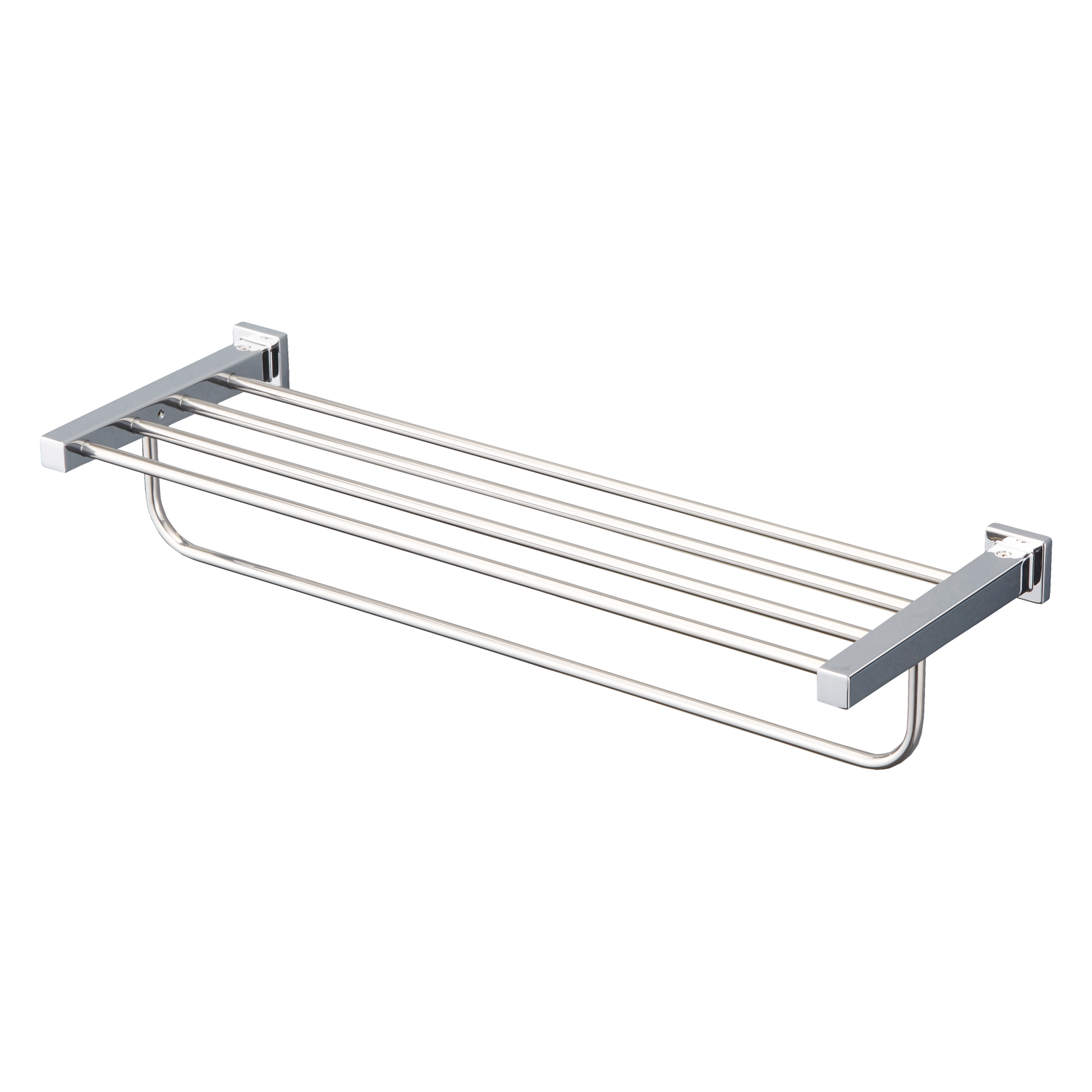 TOTO YTS408BU#CP L Series Square Towel Shelf with Hanging Bar , Polished Chrome