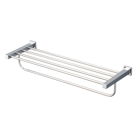 TOTO YTS408BU#CP L Series Square Towel Shelf with Hanging Bar , Polished Chrome