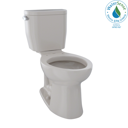 TOTO CST244EF#12 Entrada Two-Piece Elongated 1.28 GPF Universal Height Toilet , Sedona Beige