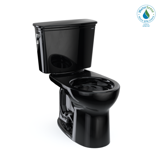 TOTO CST785CEF#51 Drake Transitional Two-Piece Round 1.28 GPF Universal Height TORNADO FLUSH Toilet , Ebony