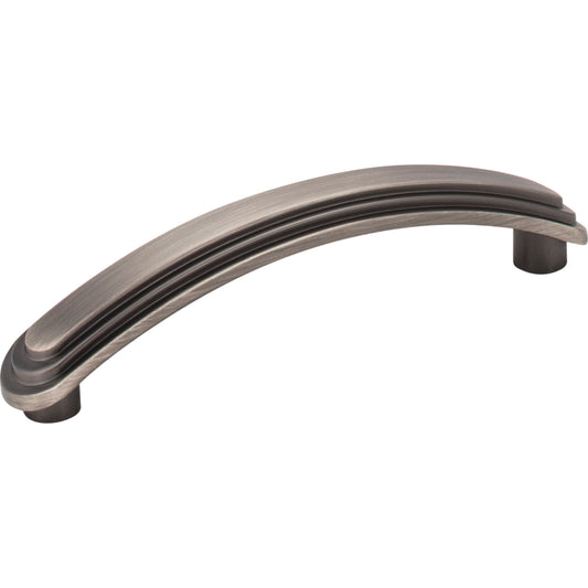 ELEMENTS 331-96BNBDL 96 mm Center-to-Center Brushed Pewter Arched Calloway Cabinet Pull